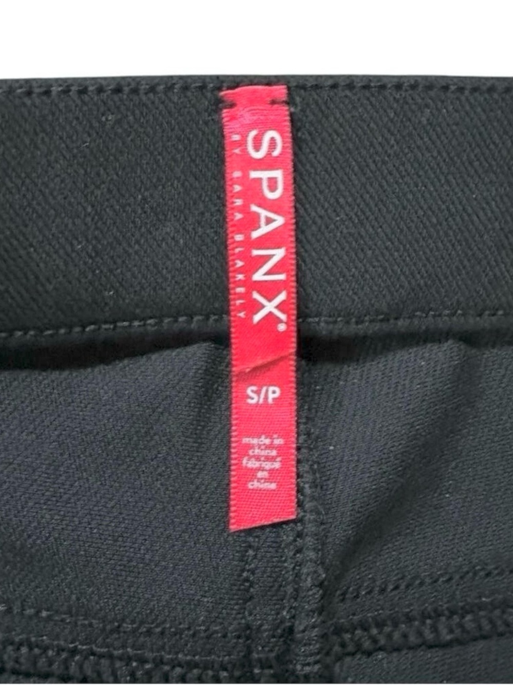 SPANX Jean-ish Black Ankle Mid-Rise Cotton Stretch Leggings Sz Small - Picture 5 of 11